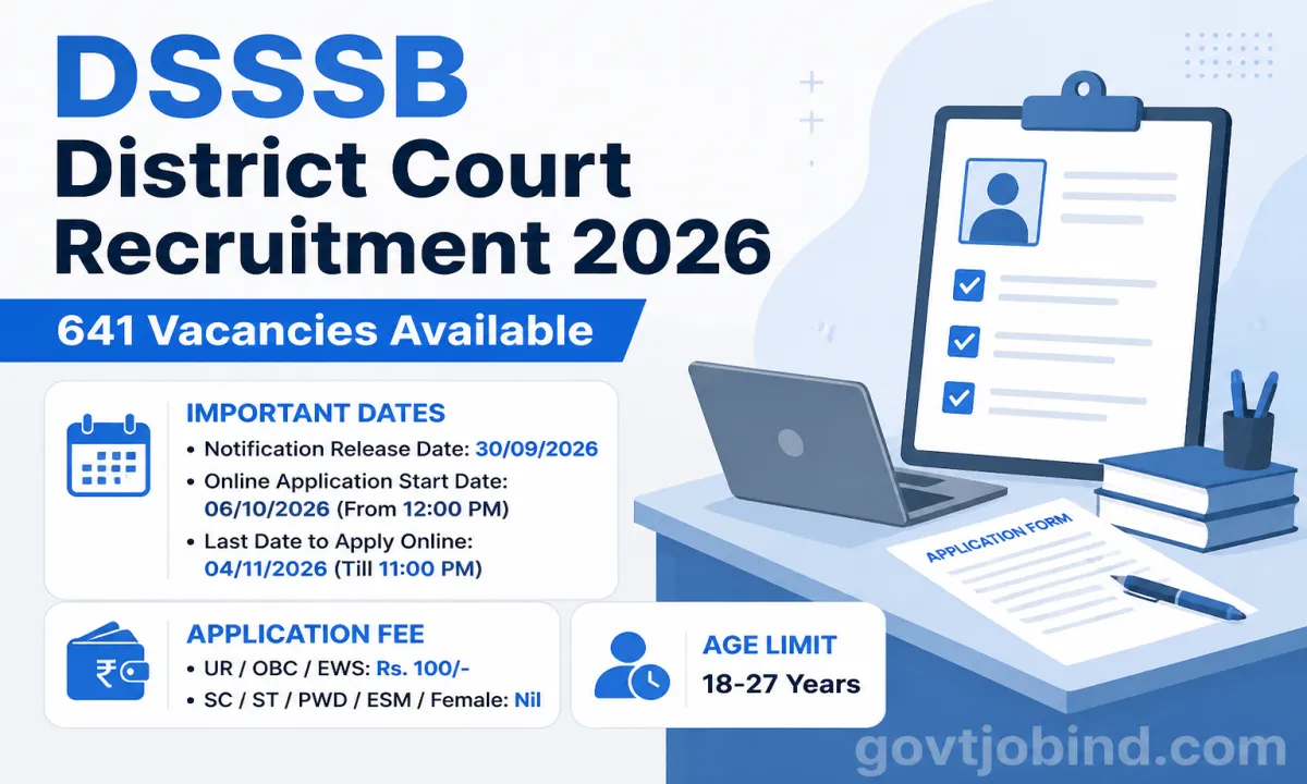 DSSSB District Court Recruitment 2026
