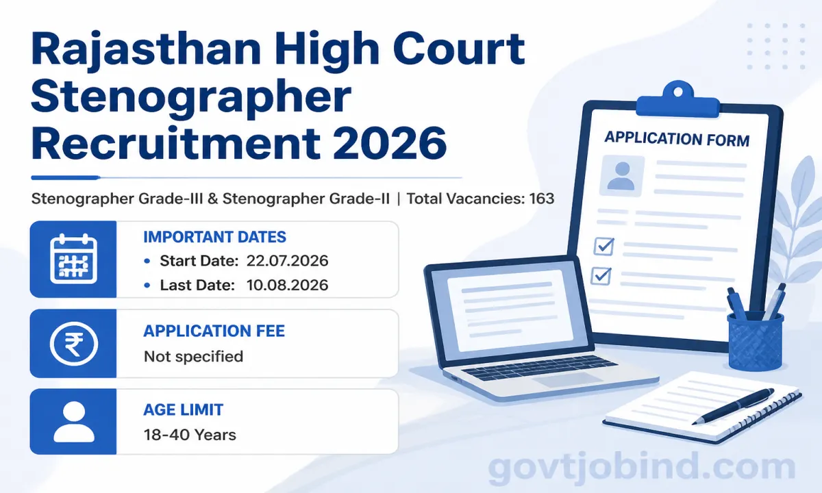 Rajasthan High Court Stenographer Recruitment 2026